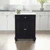 Crosley Furniture Cambridge Stone Top Portable Kitchen Island/cart Black/white