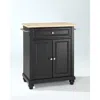 Crosley Furniture Cambridge Wood Top Portable Kitchen Island/cart Black/natural