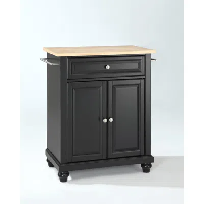 Crosley Furniture Cambridge Wood Top Portable Kitchen Island/cart Black/natural