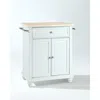 Crosley Furniture Cambridge Wood Top Portable Kitchen Island/cart White/natural
