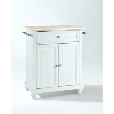 Crosley Furniture Cambridge Wood Top Portable Kitchen Island/cart White/natural