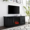 Crosley Furniture Camden 58" Low Profile Tv Stand W/fireplace Black