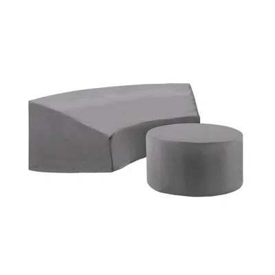 Crosley Furniture Catalina 2pc Outdoor Furniture Cover Set In Gray