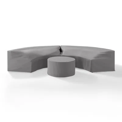 Crosley Furniture Catalina 3pc Outdoor Furniture Cover Set In Gray