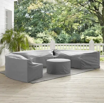 Crosley Furniture Catalina 4 Pc Furniture Cover Set In Gray