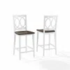 Crosley Furniture Charlotte 2-piece Counter Height Bar Stool Set In White