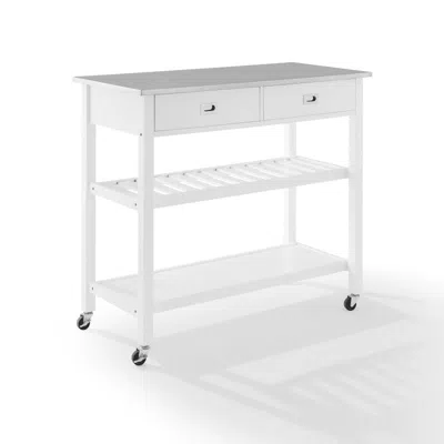 Crosley Furniture Chloe Stainless Steel Top Kitchen Island/cart White/stainless Steel