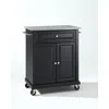 Crosley Furniture Compact Granite Top Kitchen Cart Black/gray