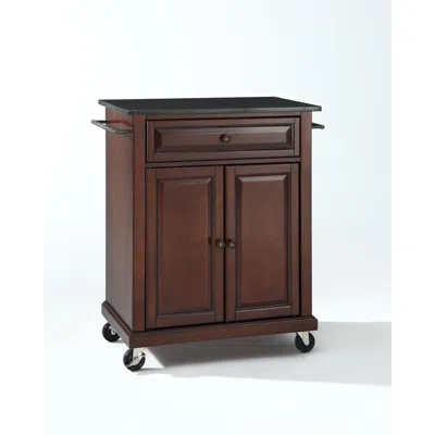 Crosley Furniture Lafayette Granite Top Portable Kitchen Island/cart Mahogany/black