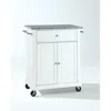 Crosley Furniture Compact Granite Top Kitchen Cart White/gray