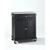 Crosley Furniture Compact Stainless Steel Top Kitchen Cart Black/stainless Steel