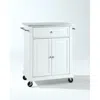 Crosley Furniture Compact Stainless Steel Top Kitchen Cart White/stainless Steel