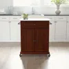Crosley Furniture Compact Stone Top Kitchen Cart Mahogany/white