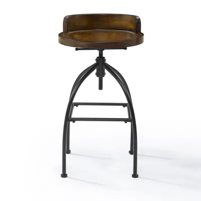 Crosley Furniture Edison Adjustable Height Swivel Stool Natural
