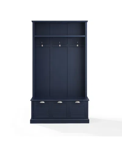 Crosley Furniture Ellison 42.5" Wood Hall Tree In Blue
