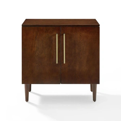 Crosley Furniture Everett Accent Cabinet Mahogany In Brown