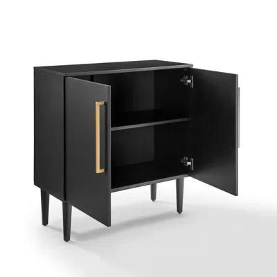 Crosley Furniture Everett Accent Cabinet Matte Black