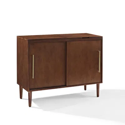 Crosley Furniture Everett Media Console Mahogany In Brown