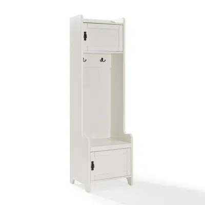Crosley Furniture Fremont Hall Tree Distressed White In Multi