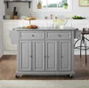 Crosley Furniture Full Size Kitchen Cart With Stainless Steel Top