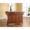 Crosley Furniture Full Size Wood Top Kitchen Cart Cherry/natural