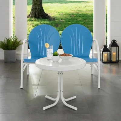Crosley Furniture Griffith 2pc Outdoor Conversation Set In Blue