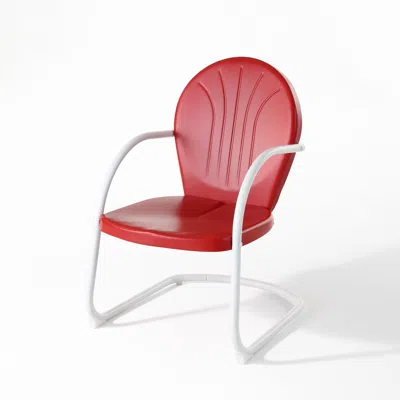 Crosley Furniture Griffith Outdoor Metal Armchair Bright Red Gloss
