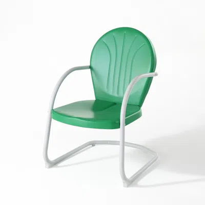 Crosley Furniture Griffith Outdoor Metal Armchair Kelly Green Gloss