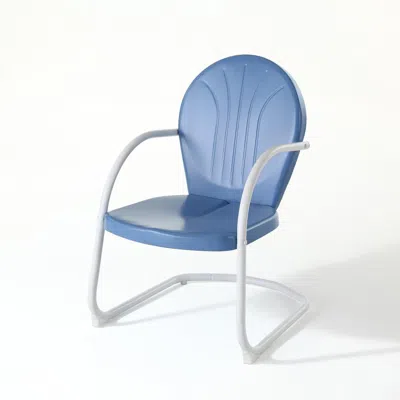 Crosley Furniture Griffith Outdoor Metal Armchair Sky Blue Gloss