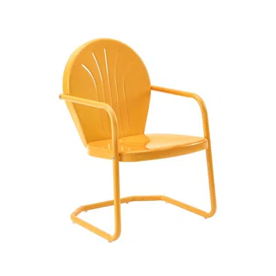 Crosley Furniture Griffith Outdoor Metal Armchair Tangerine Gloss