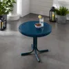 Crosley Furniture Griffith Outdoor Metal Side Table Navy Gloss