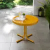 Crosley Furniture Griffith Outdoor Metal Side Table Tangerine Gloss