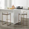 Crosley Furniture Harlowe 2pc Bar Stool Set Gray/ Gold - 2 Stools