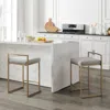 Crosley Furniture Harlowe 2pc Counter Stool Set Gray/ Gold - 2 Stools