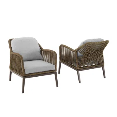 Crosley Furniture Haven 2pc Wicker Outdoor Chair Set In Brown