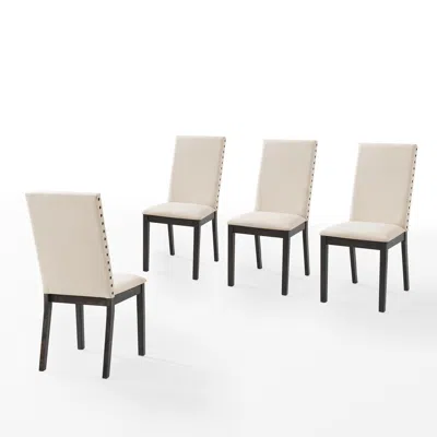 Crosley Furniture Hayden 4-piece Upholstered Dining Chair Set In White