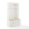 Crosley Furniture Holbrook Hall Tree Distressed White/oatmeal