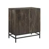 Crosley Furniture Jacobsen Bar Cabinet Brown Ash/matte Black