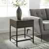 Crosley Furniture Jacobsen End Table Brown Ash/matte Black