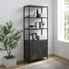 Crosley Furniture Jacobsen Large Etagere Brown Ash/matte Black
