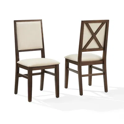 Crosley Furniture Joanna 2-piece Upholstered Back Dining Chair Set In White