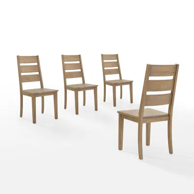 Crosley Furniture Joanna 4-piece Ladder-back Dining Chair Set In Brown
