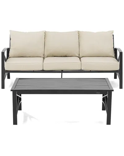 Crosley Furniture Kaplan 2pc Outdoor Sofa Set In White