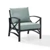 Crosley Furniture Kaplan Outdoor Metal Armchair Mist/oil Rubbed Bronze