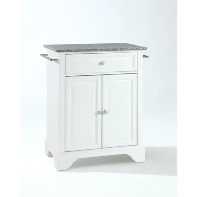 Crosley Furniture Lafayette Granite Top Portable Kitchen Island/cart White/gray