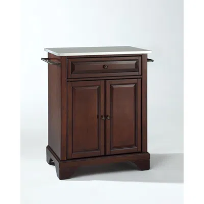 Crosley Furniture Alexandria Stainless Steel Top Portable Kitchen Island/cart Mahogany/stainless Steel