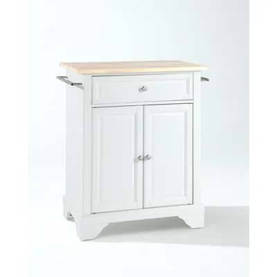 Crosley Furniture Lafayette Wood Top Portable Kitchen Island/cart White/natural