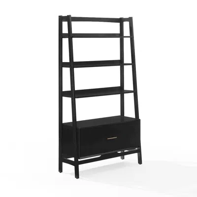 Crosley Furniture Landon Large Etagere Bookcase In Black