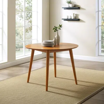 Crosley Furniture Landon Round Dining Table Acorn In Brown