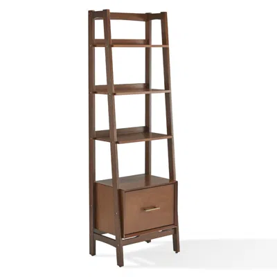 Crosley Furniture Landon Small Etagere Bookcase In Brown
